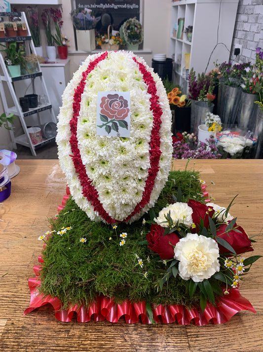3D Rugby Football Funeral Tribute