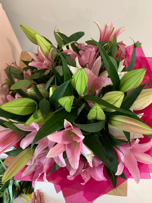 Spring lily bouquet